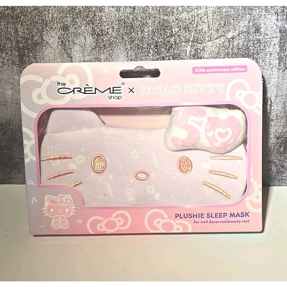 The Creme Shop x Sanrio Hello Kitty Plushie Sleep Eye Mask 50th Bow Anniv. (169)